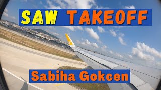 Take off from SAW - Sabiha Gokcen International Airport Istanbul, Turkey