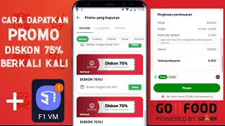 cara belanja gofood 75% berkali kali | belanja gofood dengan f1vm