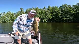 Fishing Great Pond 9-1-2023 #fishing #bass #bassfishing #maine