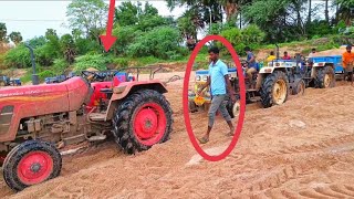 part -1🚜SWARAJ 735 FE ki SWARAJ 843 XM Mahindra yuvo 575 helping in sand taxi please watch friends 🔥