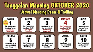 TANGGALAN MANCING BULAN OKTOBER 2020 || KALENDER MANCING DI LAUT