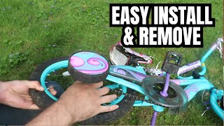 How to install / remove training wheels Dynacraft 16 inch kids bike