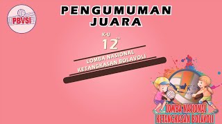 Pengumuman Juara Lomba Ketangkasan Bolavoli U-12 2021