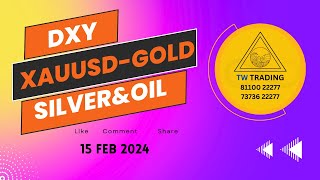 GOLD TODAY STRATEGY | 15 FEB 24 | #xauusdtrading  #dxy  #crudeoil | TW Trading | US Retail sales