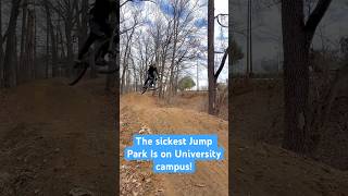 The Sickest Jump Park Is On University Campus! #mtb #shorts