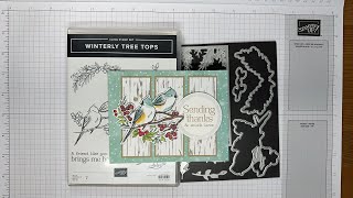 Stampin’ Up! Winterly Tree Tops Thank You Card Tutorial