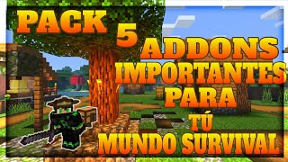 PACK DE 5 MODS PARA MINECRAFT  BEDROCK 1.16+ | 5 ADDONS QUE DEBES TENER SI O SÍ EN TU MUNDO DE MCPE