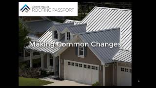 Making Common Changes in Roofing Passport