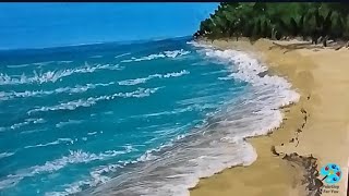 How To Acrylic Seascape Painting Tutorial || Acrylic Painting For Beginners || @paintingforyou1963.