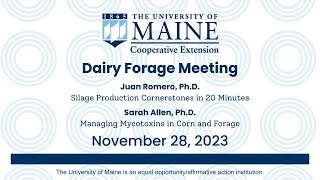 Dairy Forage Meeting, November 28, 2023