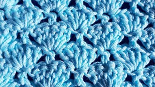 SHELL STITCH VARIATION: GREAT FOR BLANKETS, SCARVES, CUSHIONS ETC. SUPER EASY