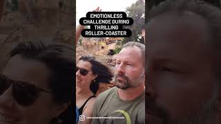 emotionless challenge during thrilling roller coaster #shorts