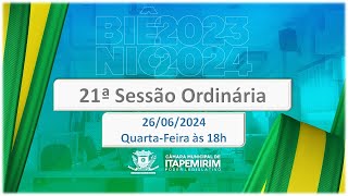 Câmara de Itapemirim - 21ª Sessão Ordinária - 26 de junho/2024.