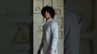 Grey Kurta Jacket Set with Dabka Work For Men