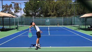 Hitting with the No.1 Tennis Player at Pacifica High-School