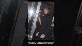 Victoria Beckham cuts a chic figure as she holds hands with her husband David after a dinner date