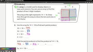 Multiplying Two Digit Numbers with Arrays and Partial Products