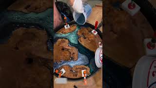 Resin River Coffee Table Production Process #resinrivertable#wood #viralvideo #youtubeshorts