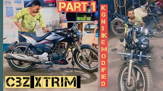 CBZ Extreme bike modification new look🔥2023 🏍️🖐️Part (1). #bike #kgn#cbz modified#9775123122