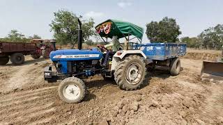 JCB 3dx Xtra Loading Mud In Eicher 380 Newholland 3230 And Mahindra 475 Di Tractor