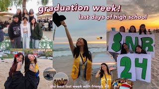 GRADUATION WEEK VLOG: grad pics, senior sunset, fun night outs 🤍 most fun final week of high school