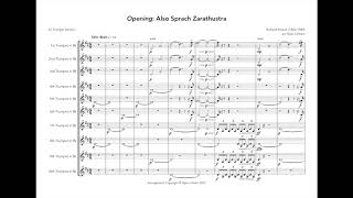 Also Sprach Zarathustra - 10 Trumpet Ensemble Sheet Music