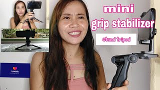 Mini grip stabilizer stand tripod review&unboxing|philippines