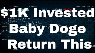 Baby Dogecoin Baby Doge Coin Babydoge Baby Doge [November] - $1K Invested Baby Doge Return This...