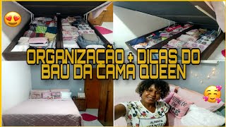 ORGANIZAÇÃO + DICAS DO BAÚ CAMA QUEEN