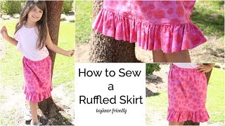 How to Sew a Ruffled Bottom Skirt - beginner friendly