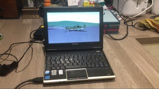 Toshiba NB100 running A10 Cuba Flight Simulator, Windows XP.