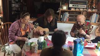 Speranza Perduta dad’s 90th birthday playing his D’angelico Mandolin Bill, Tony & Jianshe Garofalo