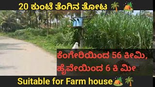 Small Farm Land for sale at Channapatna 🌴🏕️ Suitable for the farm house🏕️