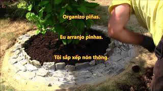 💚 GARDEN DESIGN (100) - We move the stone flower bed to another garden.