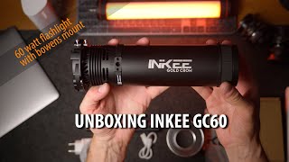 INKEE GC60 - Unboxing -- 60watt COB flashlight with Bowens mount