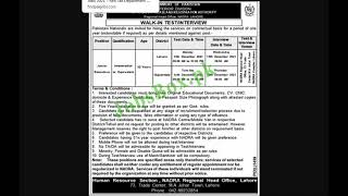 NADRA Jobs 2021 in Head Office Peshawar & Lahore | etea nts jobs