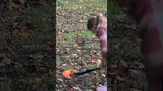 Bashing the shit out of a pumpkin