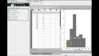 "Histogram" i Nspire ud fra grupperede data til gymnasiebrug