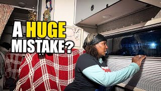 Sleeping ALONE in a Creepy Parking Lot in My Camper Van (RV Life)