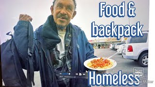 HELPING BACKPACK OF FOODS TO HOMELESS MAN , SHARE MY HAPPY STUFF TO HOMELESS  ON Christmas  2023 ❤️