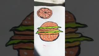 #drawing paistry pizza donuts and burger please subscribe ❤️❤️❤️