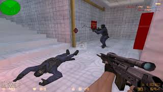 counter strike 1.6 using(SNIPER)_ لعبت جيم كونتر باستخدام القناصة شوفوا ايه اللي حصل ؟؟