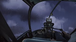 Relaxing Sound Ambience Helicopter in the Rain 10 Hours.