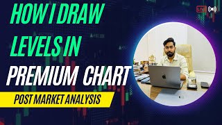 How I do personally draw Dot levels in Premium chart ? Bank nifty and Nifty prediction for tomorrow