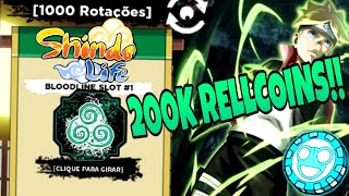 NOVOS CÓDIGOS 1000 SPINS e 200K RELL COINS!! UPDATE 232 no SHINDO LIFE (shinobi life 2) - ROBLOX