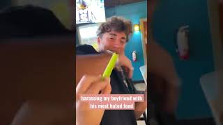 harassing my boyfriend with celery