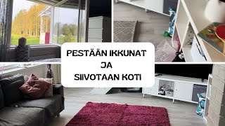 PESTÄÄN IKKUNAT JA SIIVOTAAN KOTI 🧹🌪️