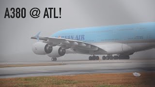 Korean Air Airbus A380 Taxi and Takeoff @ KATL