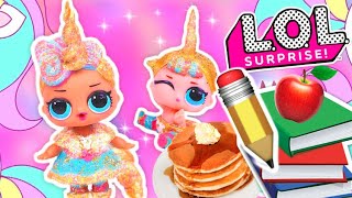 12 PICTURES HANDLING HANDLING WITH LOLS DOLLS Surprise! Cartoon LOL Surprise toy SCHOOL LIFE HACKS