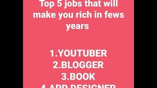 TOP 5 JOBS THAT WILL MAKE YOU RICH FASTER